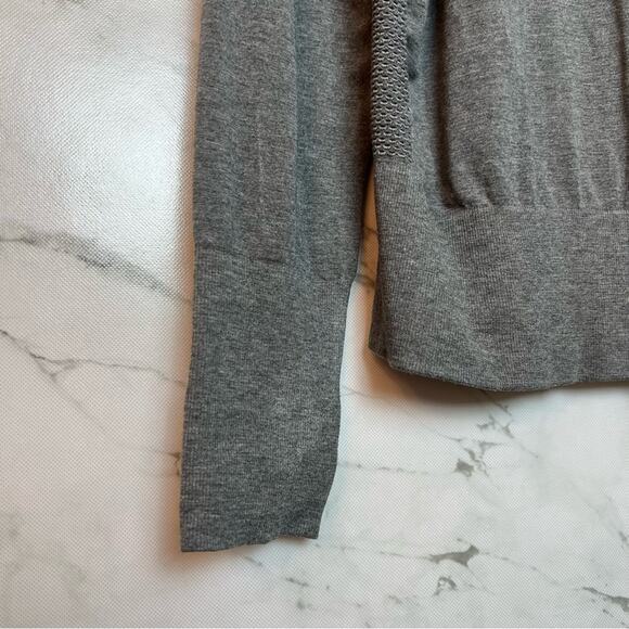 Fabletics Anna Seamless Long Sleeve Hoodie Fitted Athleisure Shirt Grey Large - Picture 5 of 13